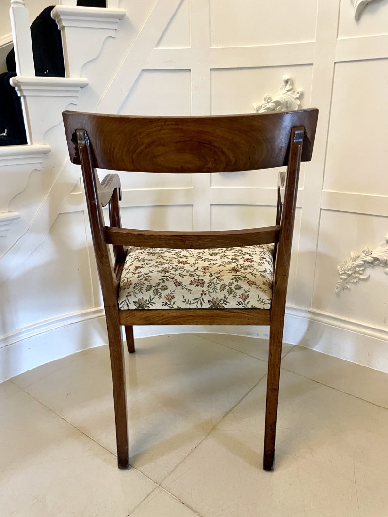 Set of 6 Antique Regency Quality Mahogany Dining Chairs - Image 10